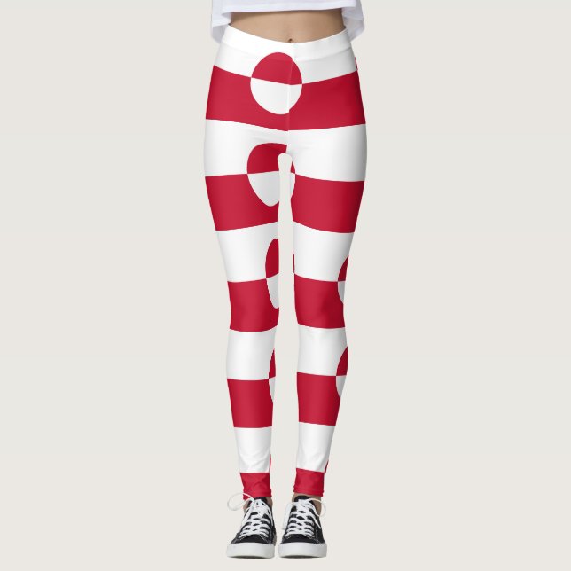 Leggings with flag of Greenland (Front)