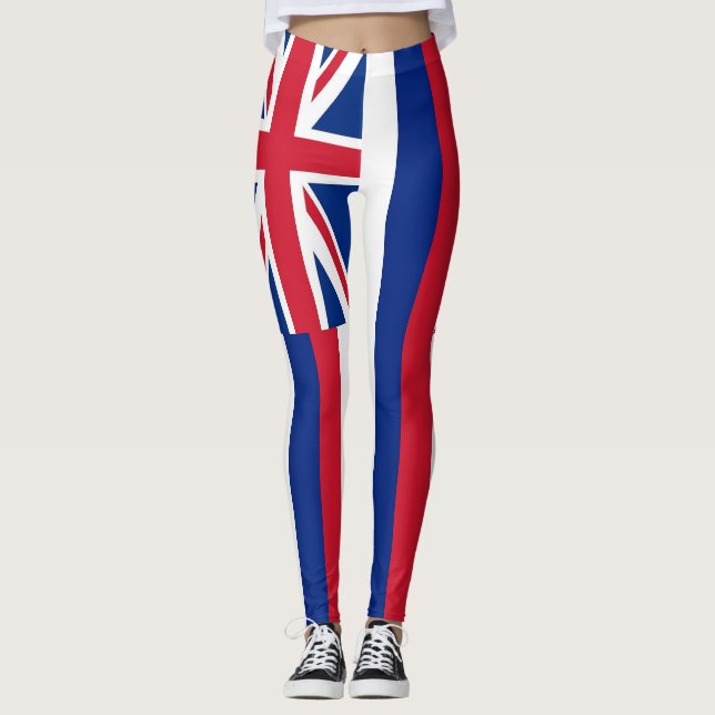 Leggings with flag of Hawaii State, USA (Front)
