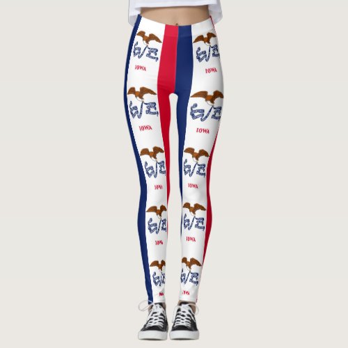 Leggings with flag of Iowa State USA