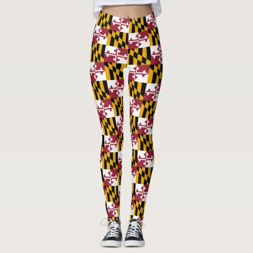 Leggings with flag of Maryland State USA