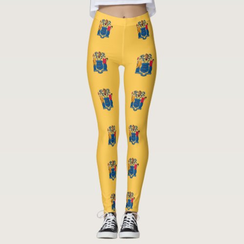 Leggings with flag of New Jersey State USA