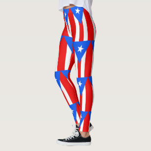 Leggings with flag of Puerto Rico, USA