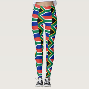 Custom Women's South Africa Flag Leggings