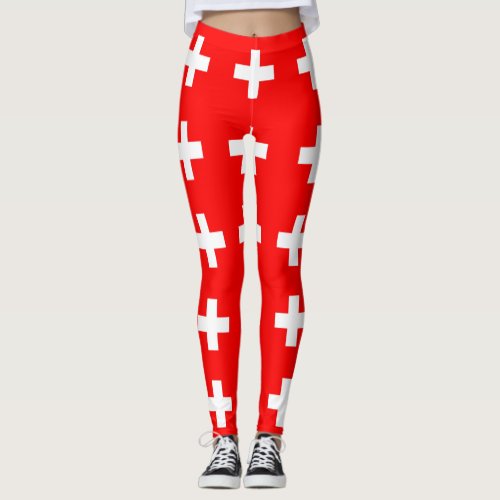 Leggings with flag of Switzerland