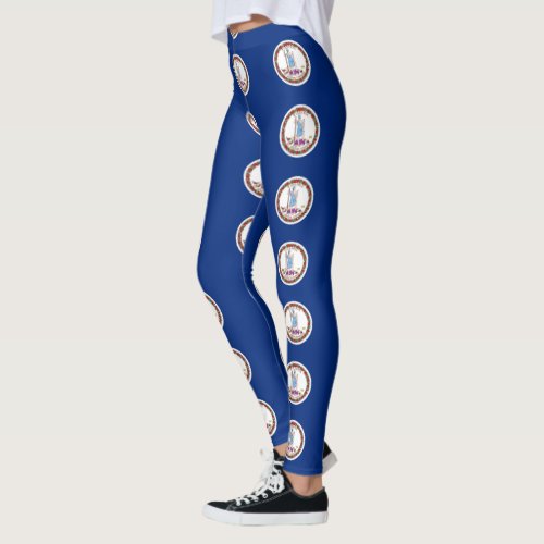 Leggings with flag of Virginia State USA