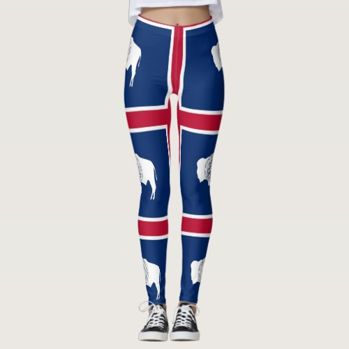 Leggings with flag of Wyoming State USA
