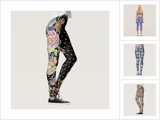 Leggings with Floral, Animal and Rabbit Designs