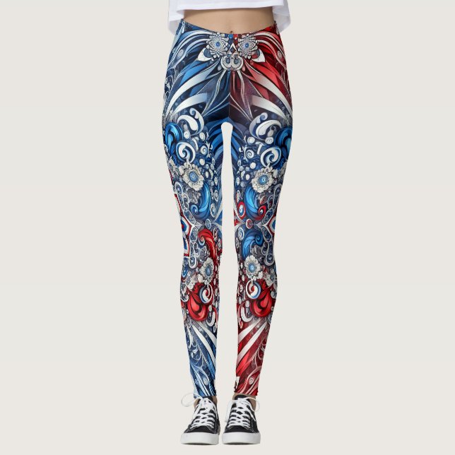 Leggings with French Colors design (Front)