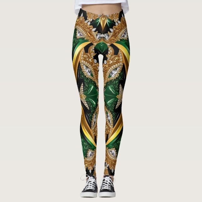 Leggings with Jamaican Colors design (Front)