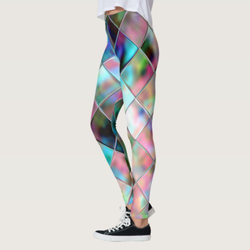 Leggings with Opal Modern Pattern Original Art