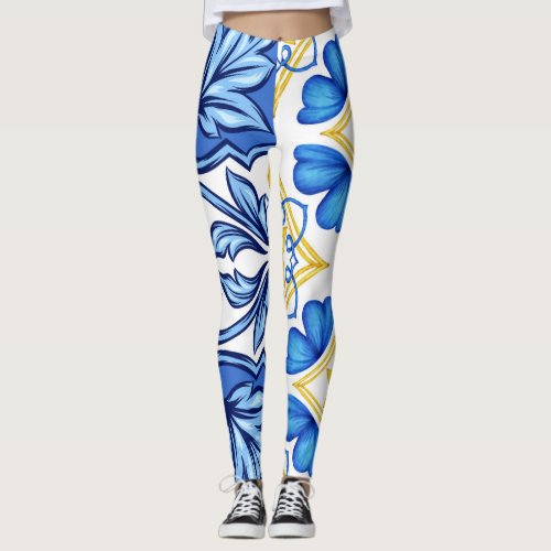 Leggings with picture of Portuguese tiles 