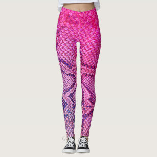 Printed Snakeskin Leggings, Animal Print Brown Geometric Pattern Print –  Starcove Fashion