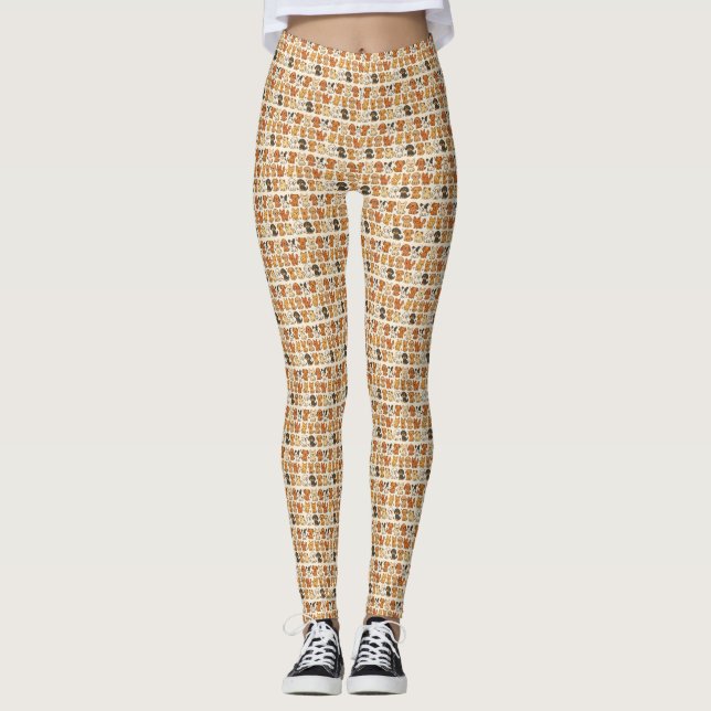 Leggings with puppy pattern (Front)
