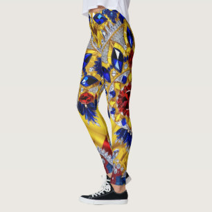 Leggings with Romanian Colors design