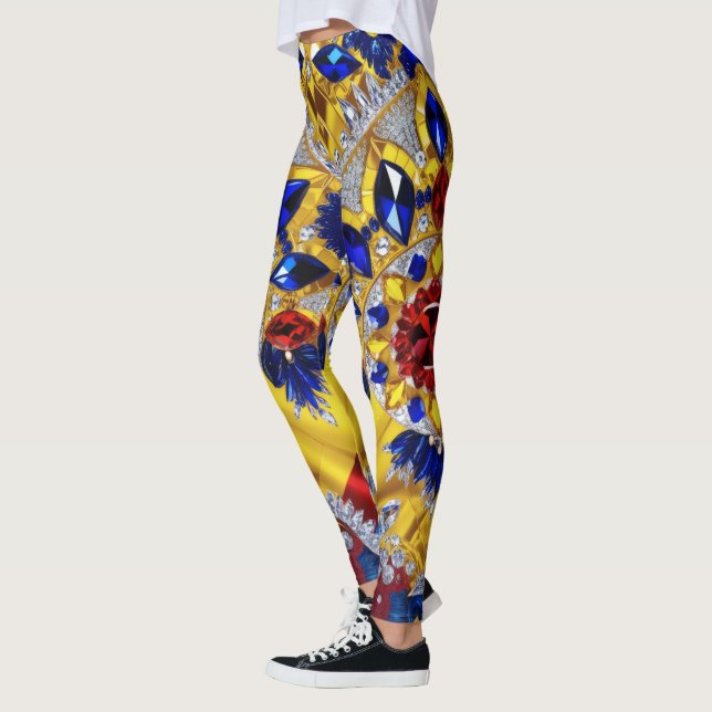 Leggings with Romanian Colors design (Left)