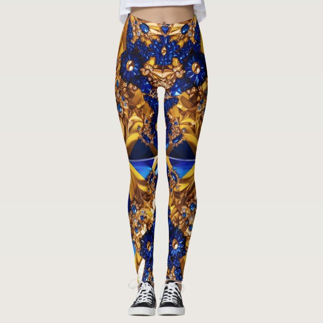 Leggings with Sweden Colors design (Front)