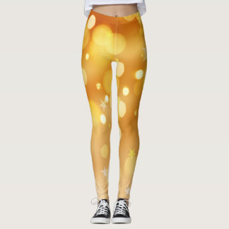 Leggings with Whimsical Multi-Color Star Design