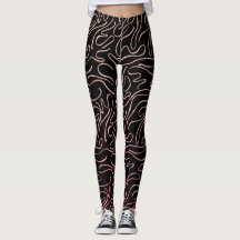 Leggings woman glitter pink