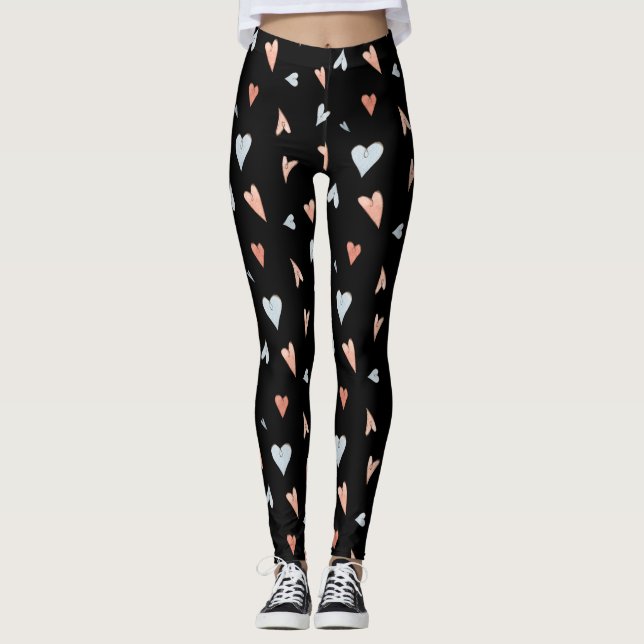 Leggings Women - Hearts Pattern (Front)