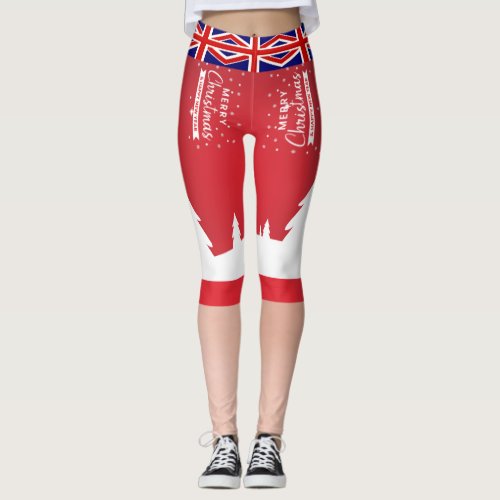 Leggins funny flag UK  Gif Christmas Leggings Leggings