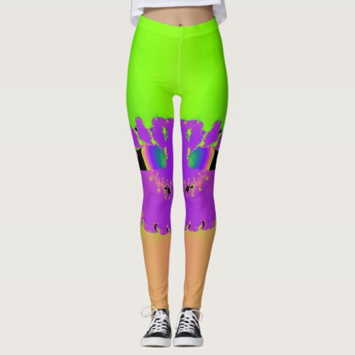 Leggins in green absorption style leggings