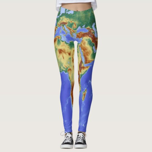 leggins map of the world leggings