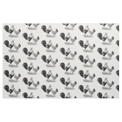 Leghorns Production Brown Chickens Fabric