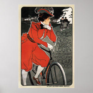 Legia Cycles Belgium Vintage Bicycle Poster Advert