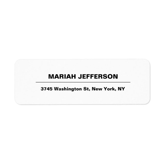 Legible Bold Elegant Minimal Modern Professional Label (Front)