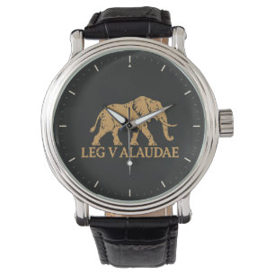Legio V Alaudae Ochre Elephant on a Charcoal Dial Watch