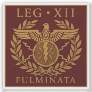 Legio XII Fulminata Roman Thunderbolt Emblem Sticker