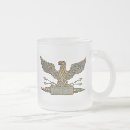 Legion Eagle Copper Frosted Glass Coffee Mug