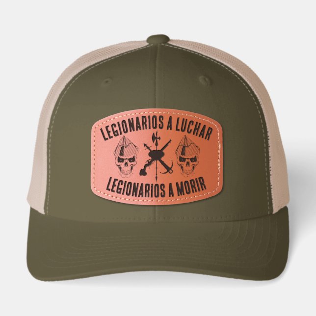 LEGIONARIOS A LUCHAR LEATHER PATCH HAT (Front)