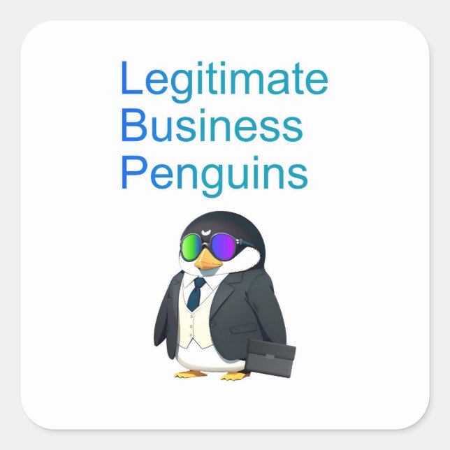 Legitimate Business Penguins sticker (Front)
