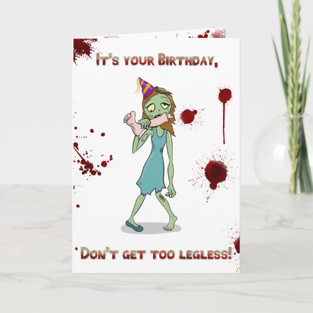 Legless birthday zombie card (Front)