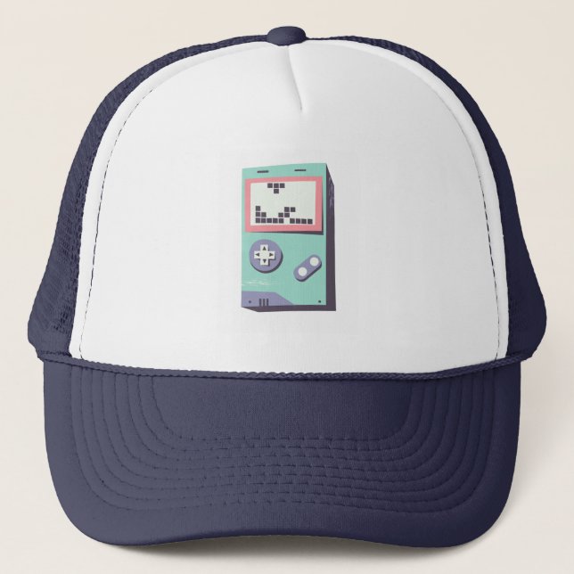 LEGO-Inspired GameBoy | Retro Gamer Trucker Hat (Front)