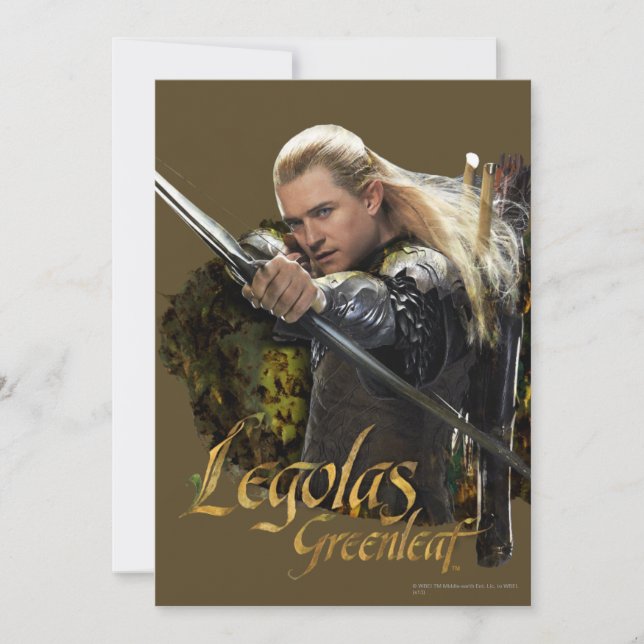 LEGOLAS GREENLEAF™ Drawing Bow Graphic Invitation (Front)