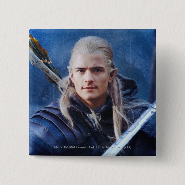 LEGOLAS GREENLEAF™ in Blue Pinback Button (Front)