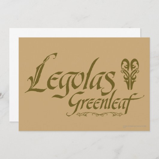 LEGOLAS GREENLEAF™ Name (Front/Back)