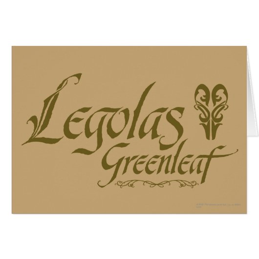 LEGOLAS GREENLEAF™ Name Cards (Front Horizontal)