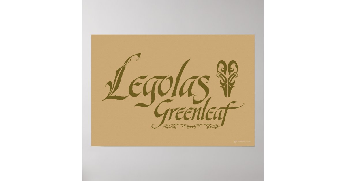 LEGOLAS GREENLEAF™ Name Poster Zazzle