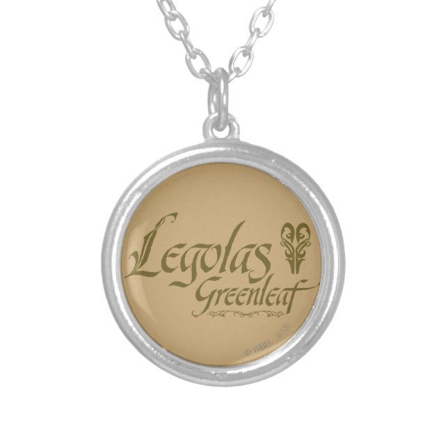 LEGOLAS GREENLEAF™ Name Silver Plated Necklace (Front)