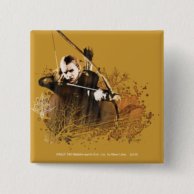 LEGOLAS GREENLEAF™ Shooting Arrow Pinback Button (Front)