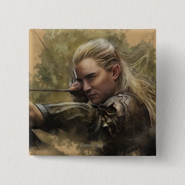 LEGOLAS GREENLEAF™ Sketch Pinback Button (Front)