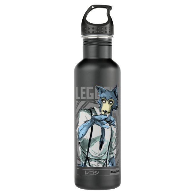 Legoshi = Beastars = Manga style desing  Stainless Steel Water Bottle (Front)
