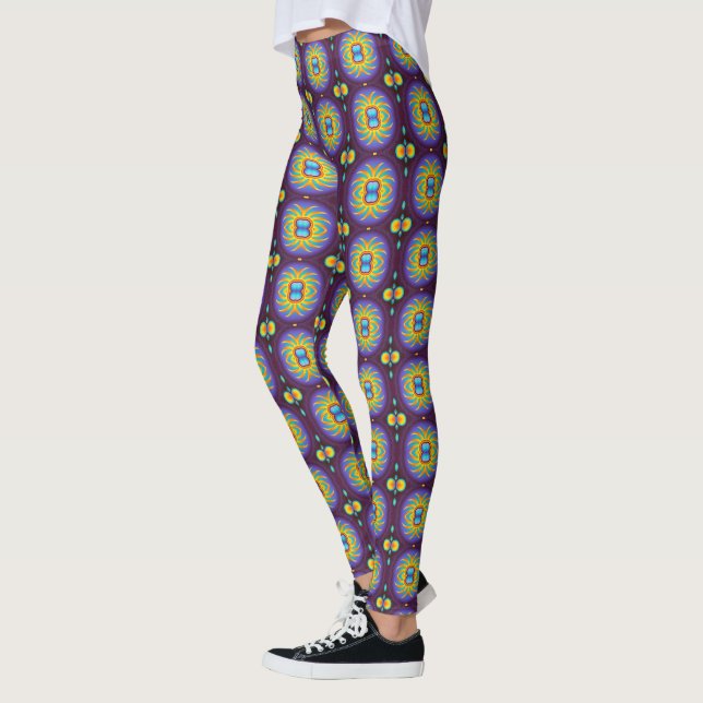 Legs Alive: Uniquely Patterned Leggings Galore! (Left)