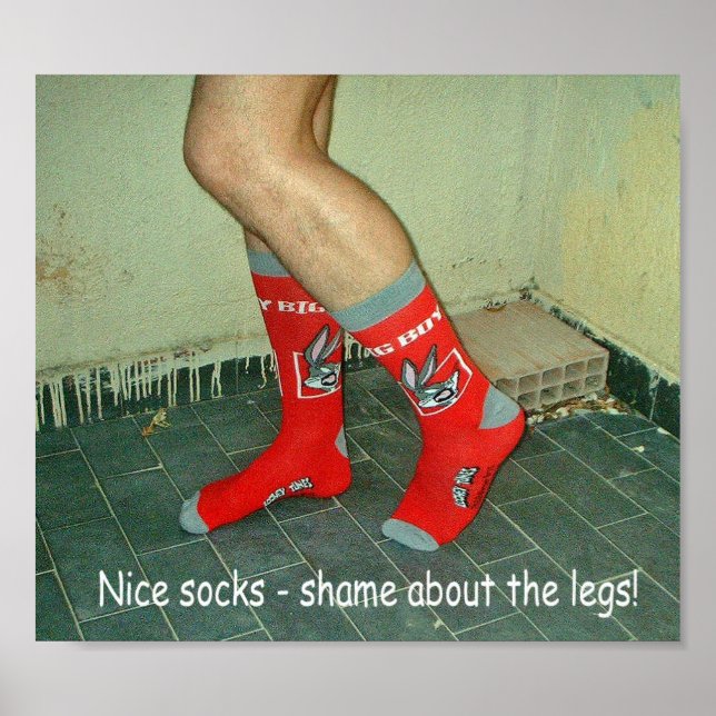Legs and Socks Humour Poster (Front)