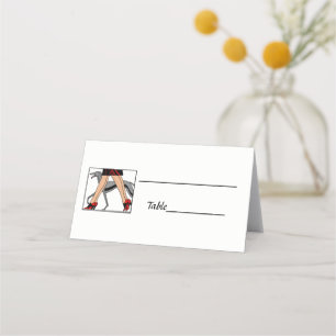 Legs Art Deco Women Greyhound Whippet Dog R Place Card