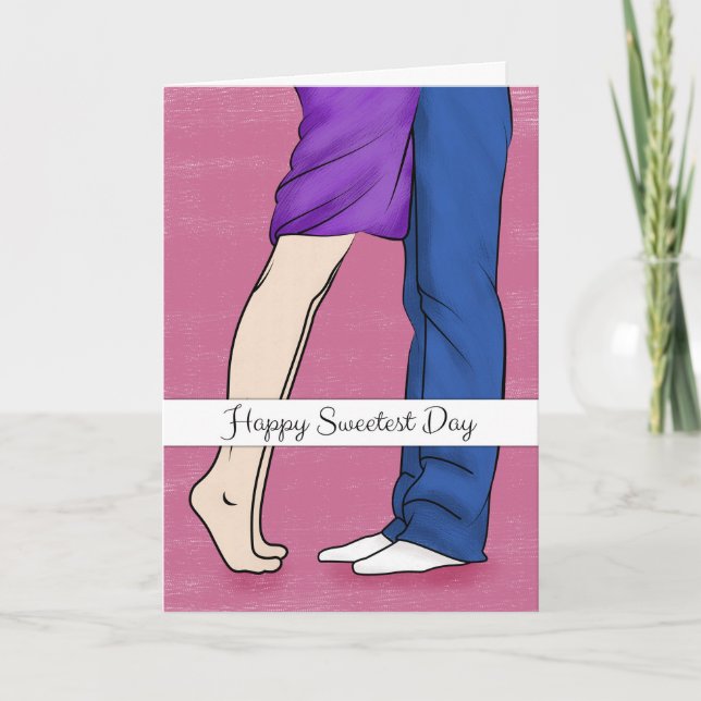 Legs of a Couple Embracing for Sweetest Day Thank You Card (Front)