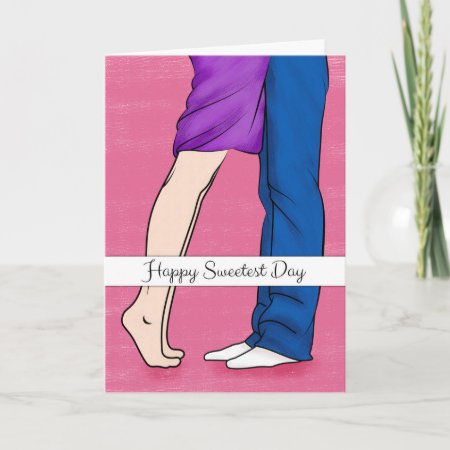 Legs Of A Couple Embracing For Sweetest Day Thank You Card